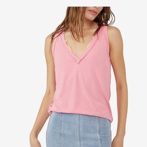 Free People Moon Dance V-Neck Top light pink